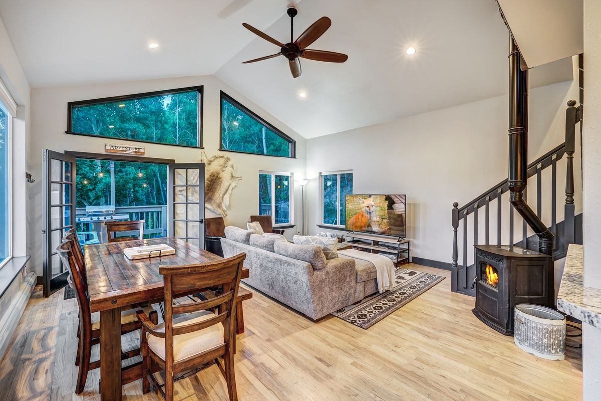 Interior of a luxury mountain home in Summit County, Colorado.