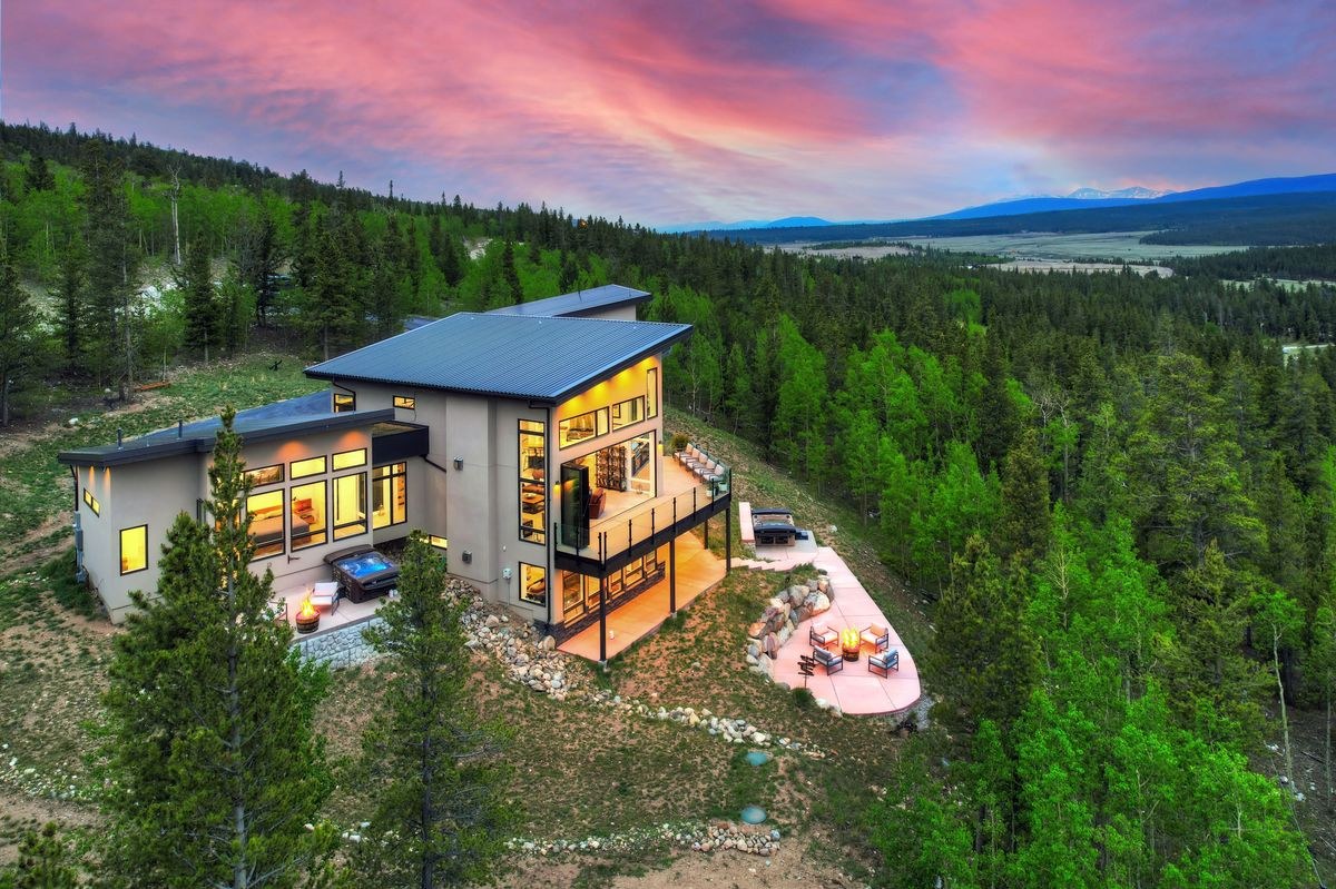 Mountain and ski terrain near Sunbeam Estates in Breckenridge, Summit County, Colorado