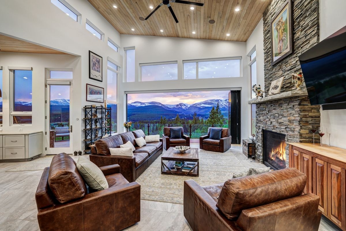 Interior of a luxury mountain home in Summit County, Colorado.