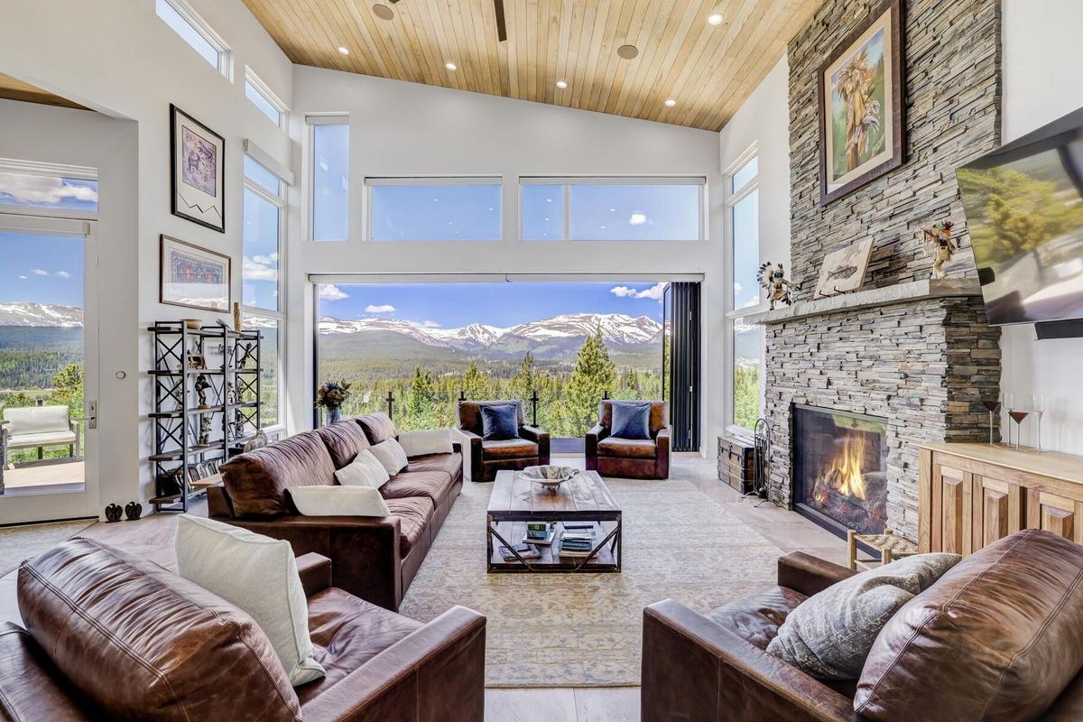 Interior of a luxury mountain home in Summit County, Colorado.