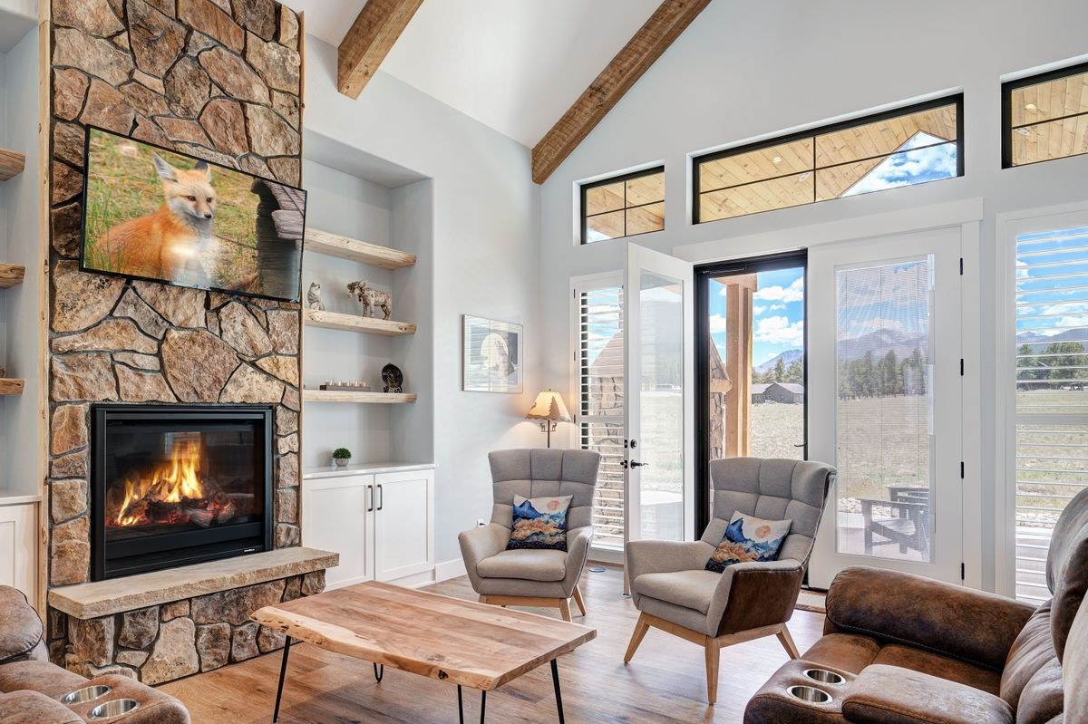 Interior of a luxury mountain home in Summit County, Colorado.