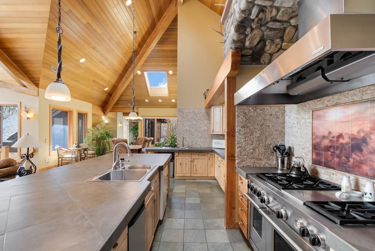 Interior of a luxury mountain home in Summit County, Colorado.