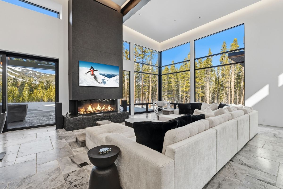 Interior of a luxury mountain home in Summit County, Colorado.