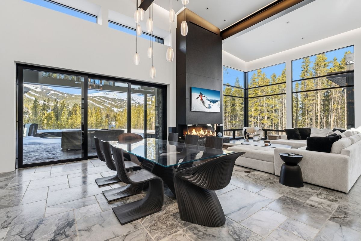 Interior of a luxury mountain home in Summit County, Colorado.